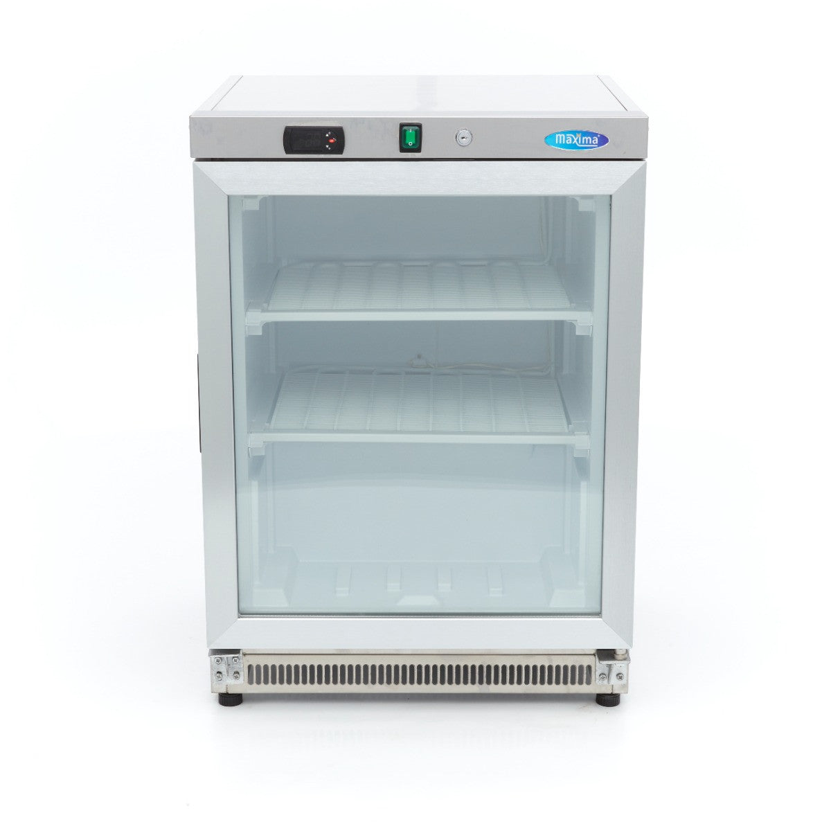 Congélateur professionnel 200L inox porte vitrée - régulateur électronique - R290 332 W Maxima - vue 2 - Mini armoire réfrigérée pro CHR - Cuistéo