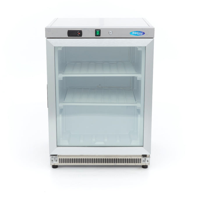 Congélateur professionnel 200L inox porte vitrée - régulateur électronique - R290 332 W Maxima - vue 2 - Mini armoire réfrigérée pro CHR - Cuistéo