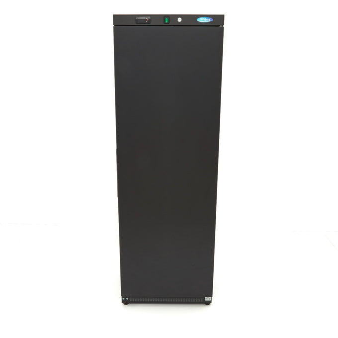 Congélateur professionnel 400L avec 6 étagères température réglable serrure noir inox 384 W Maxima - vue 2 - Armoire réfrigérée négative pro CHR - Cuistéo