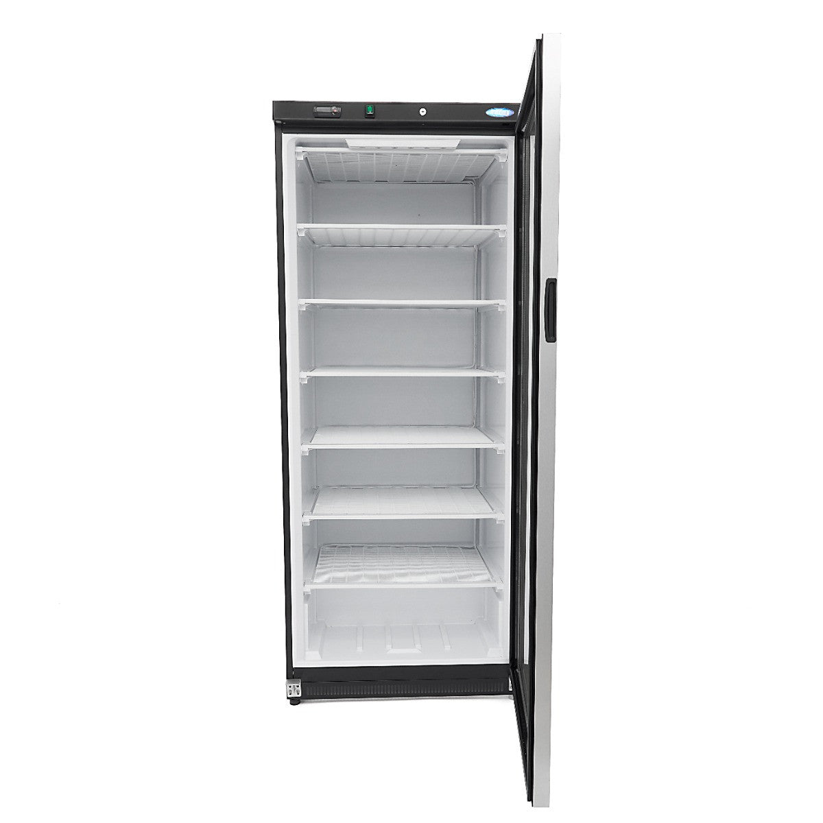 Congélateur professionnel 600L noir avec porte vitrée 6 étagères contrôle électronique inox 656 W Maxima - vue 5 - Armoire réfrigérée négative pro CHR - Cuistéo