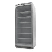 Congélateur 600L en inox avec porte vitrée régulateur électronique et dégivrage automatique 656 W Maxima - Armoire réfrigérée négative professionnel CHR - matériel cuisine pro - Cuistéo