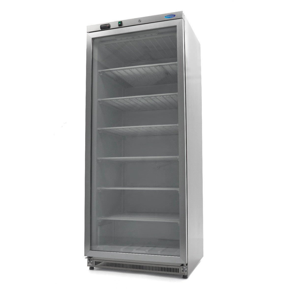 Congélateur 600L en inox avec porte vitrée régulateur électronique et dégivrage automatique 656 W Maxima - Armoire réfrigérée négative professionnel CHR - matériel cuisine pro - Cuistéo