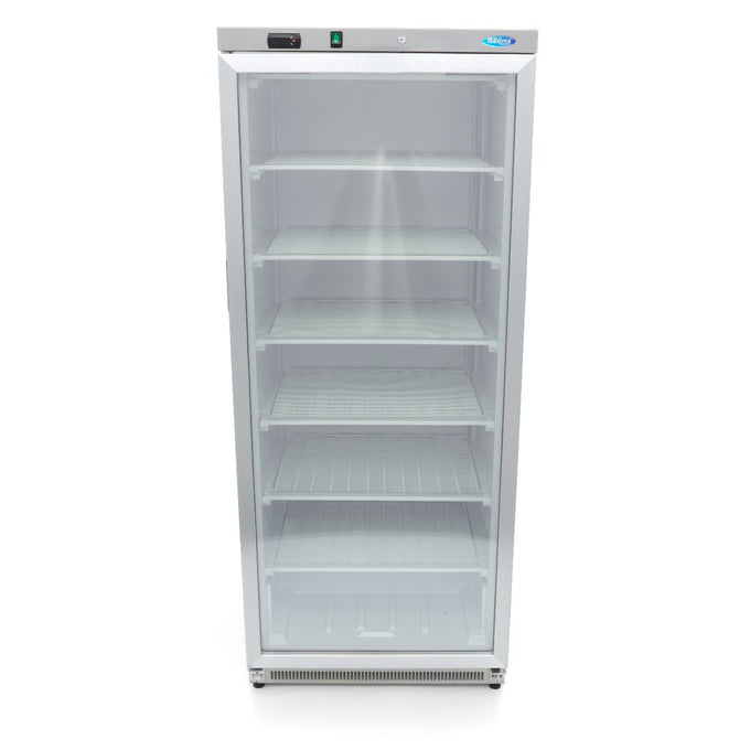 Congélateur 600L en inox avec porte vitrée régulateur électronique et dégivrage automatique 656 W Maxima - vue 2 - Armoire réfrigérée négative pro CHR - Cuistéo