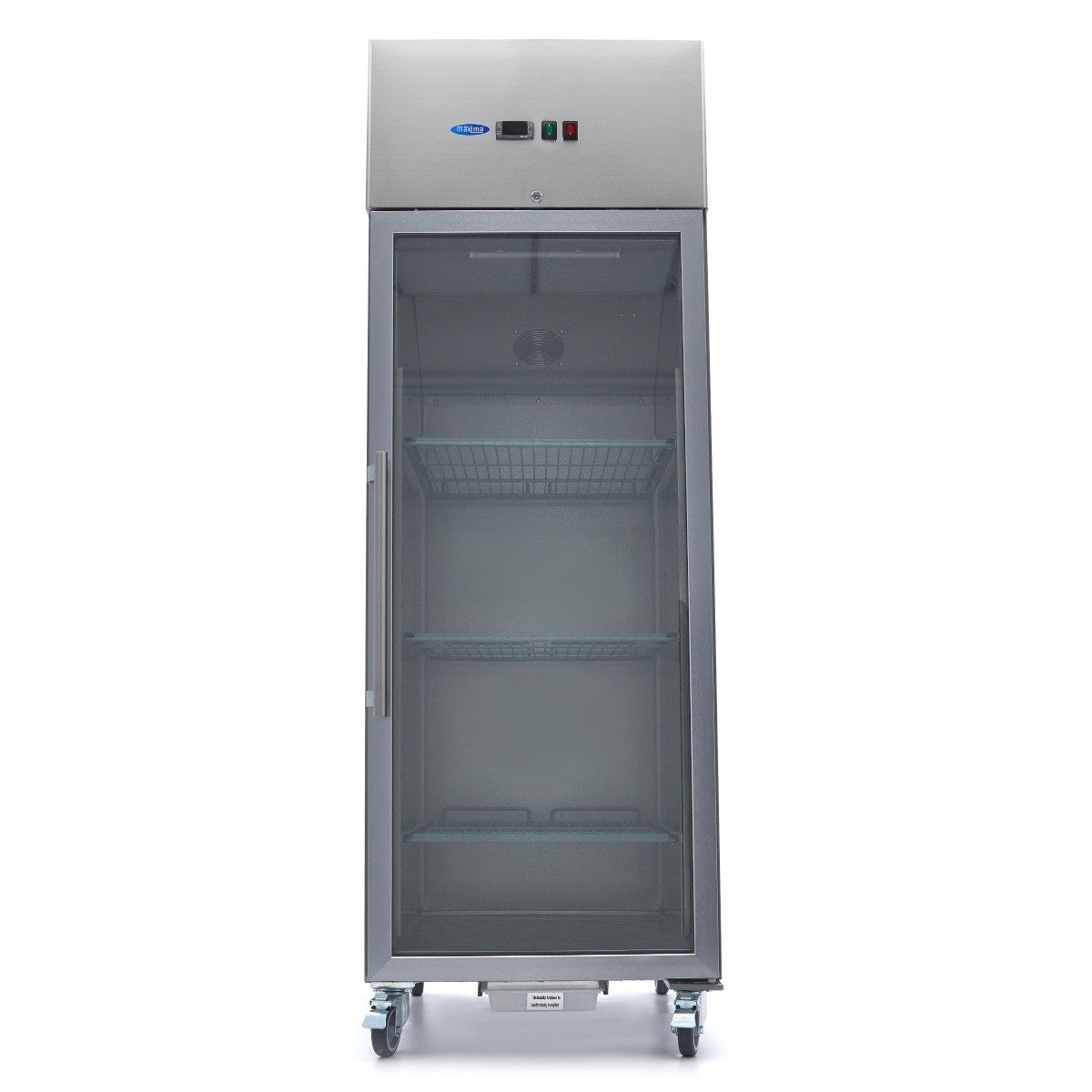 Congélateur 600L avec 3 étagères réglables porte en verre acier inoxydable contrôle numérique 440 W Maxima - vue 5 - Armoire réfrigérée négative pro CHR - Cuistéo
