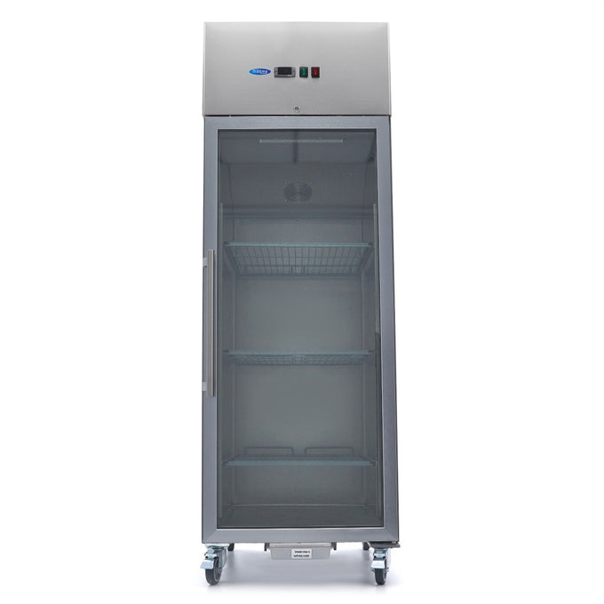 Congélateur 600L avec 3 étagères réglables porte en verre acier inoxydable contrôle numérique 440 W Maxima - vue 5 - Armoire réfrigérée négative pro CHR - Cuistéo