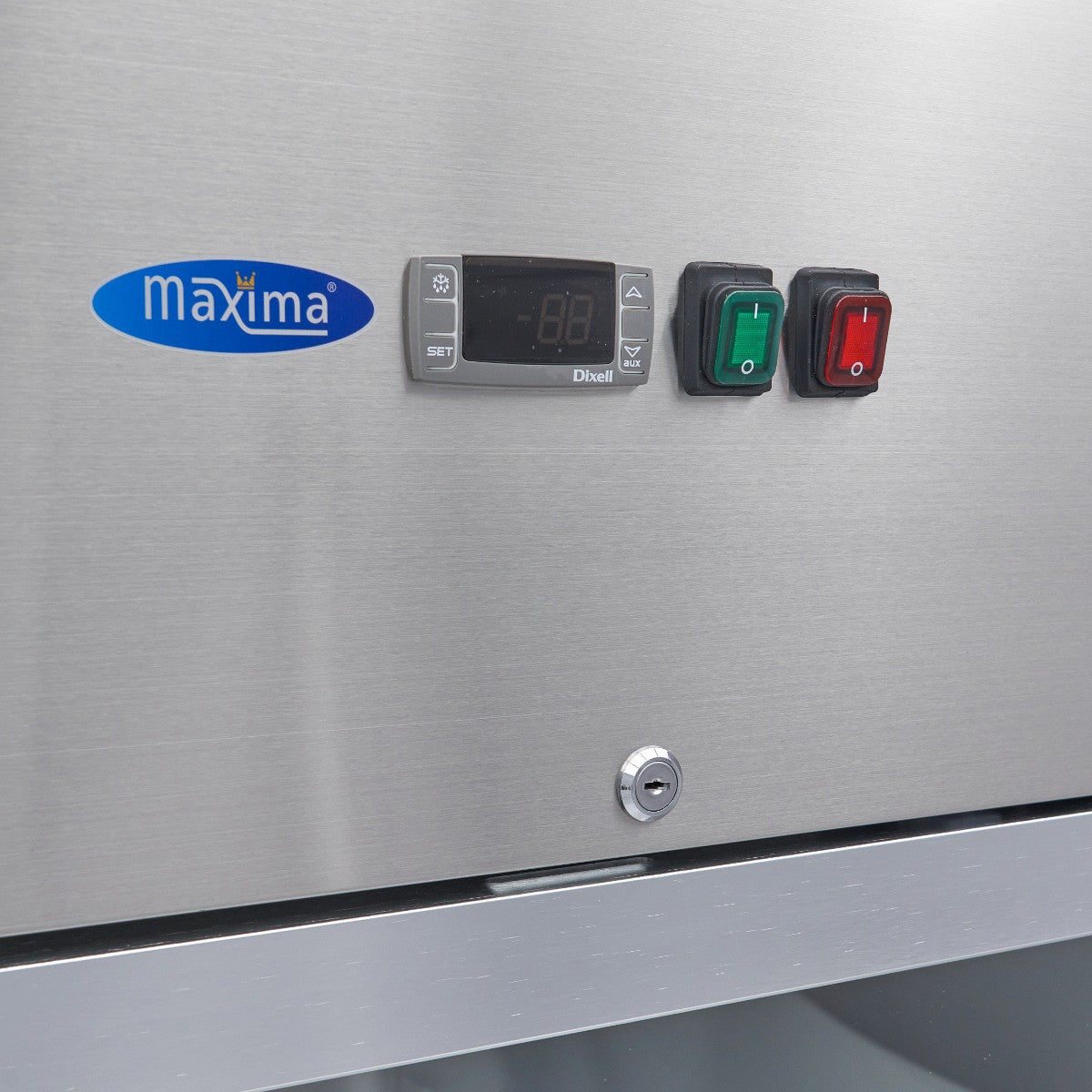 Congélateur 600L avec 3 étagères réglables porte en verre acier inoxydable contrôle numérique 440 W Maxima - vue 7 - Armoire réfrigérée négative pro CHR - Cuistéo