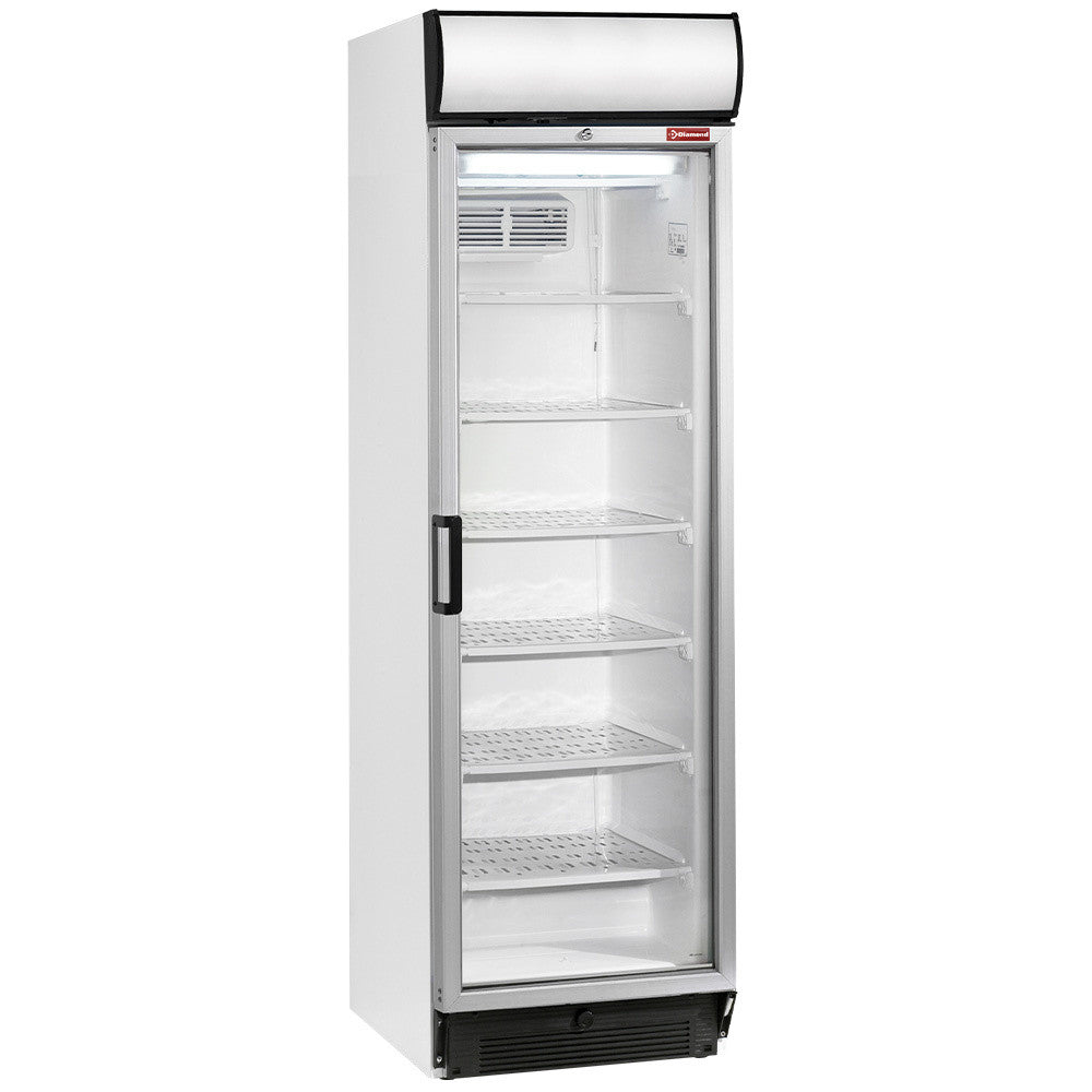 Vitrine négative 380 L statique/ventilée - Classe C - Double vitrage - Éclairage interne - Diamond
