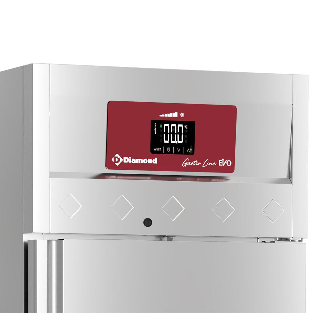 Armoire de congélation 1400 L GN 2/1 acier inox dégivrage auto classe E - Diamond