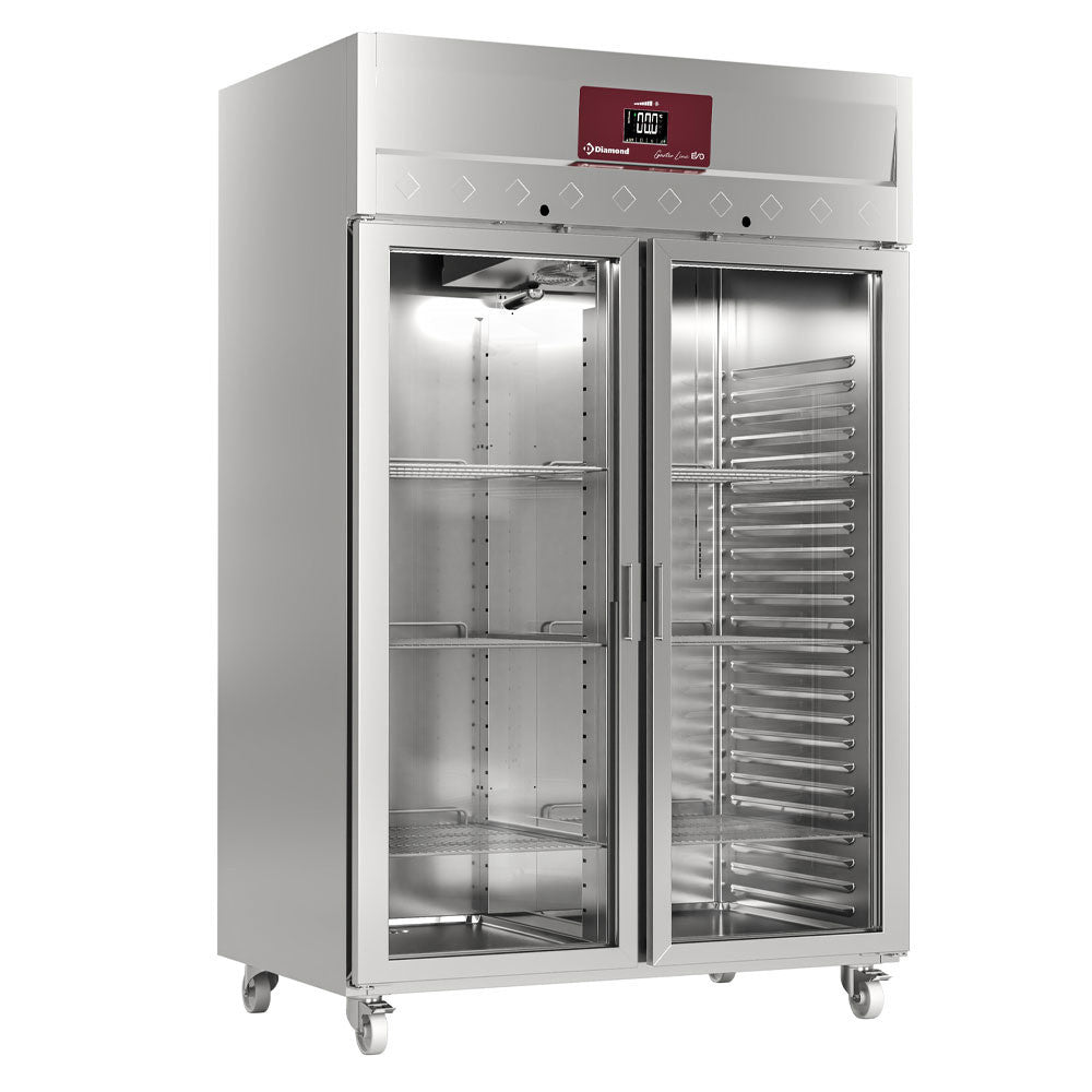 Armoire vitrée de congélation 1400 lt GN 2/1 réfrigérant R290 isolation polyuréthane - Diamond