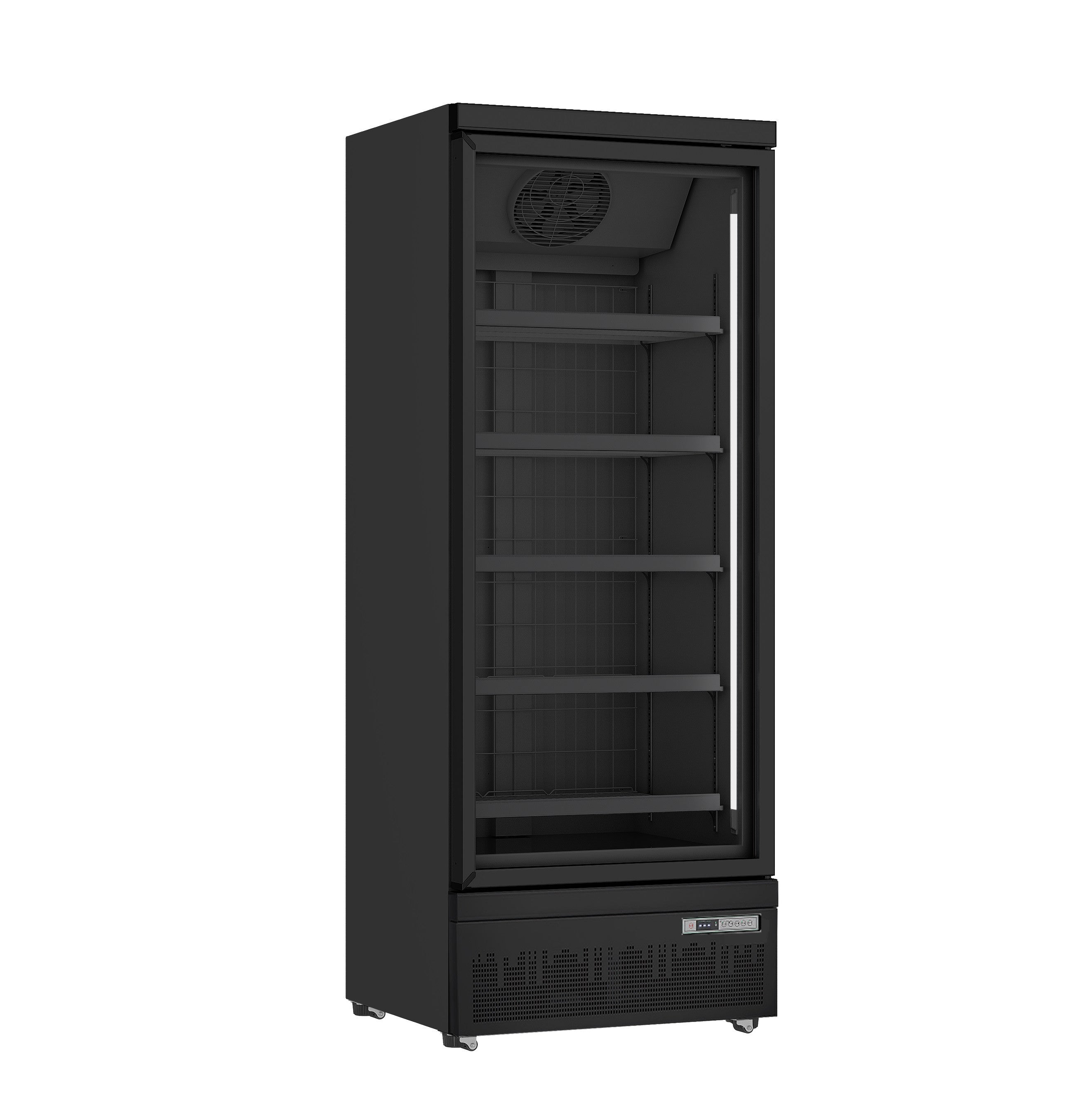 Congélateur vitrine 560L Noir - 5 étagères triple vitrage éclairage LED contrôle numérique inox Saro - Armoire réfrigérée négative professionnel CHR - matériel cuisine pro - Cuistéo