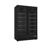 Congélateur vitrine 1006L Noir - 10 étagères 2 portes auto éclairage LED contrôle numérique inox Saro - Armoire réfrigérée négative professionnel CHR - matériel cuisine pro - Cuistéo