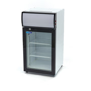 Réfrigérateur à boissons professionnel 50 L avec 2 étagères réglables porte battante à double vitrage inox 120 W Maxima - Mini armoire réfrigérée professionnel CHR - matériel cuisine pro - Cuistéo