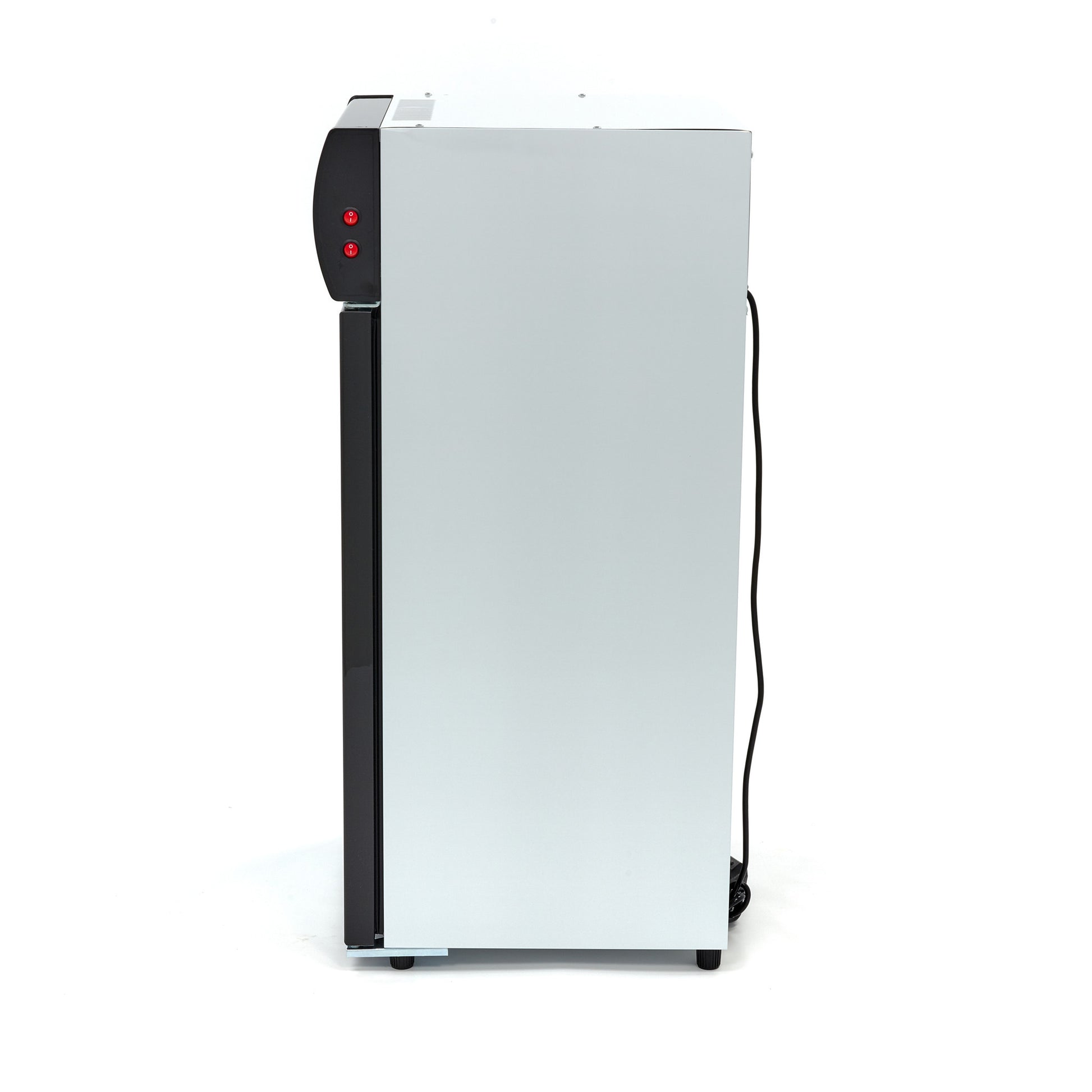 Réfrigérateur à boissons 80L avec 2 étagères réglables porte vitrée et éclairage LED inox 120 W Maxima - vue 4 - Mini armoire réfrigérée pro CHR - Cuistéo
