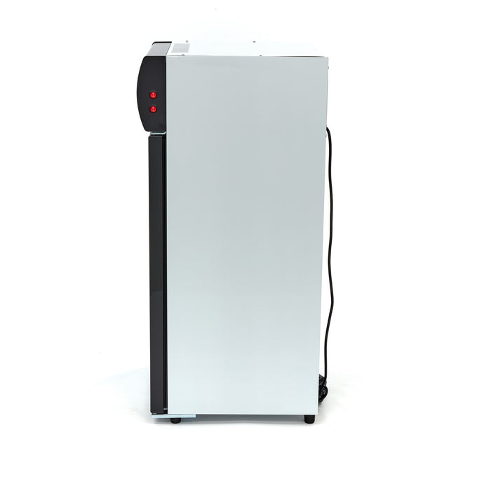 Réfrigérateur à boissons 80L avec 2 étagères réglables porte vitrée et éclairage LED inox 120 W Maxima - vue 4 - Mini armoire réfrigérée pro CHR - Cuistéo