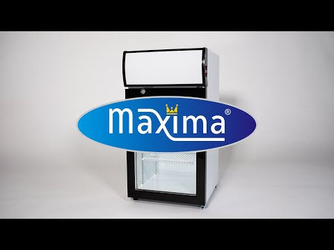 Réfrigérateur à boissons 80L avec 2 étagères réglables porte vitrée et éclairage LED inox 120 W Maxima - vue 8 - Mini armoire réfrigérée pro CHR - Cuistéo