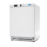 Réfrigérateur professionnel 200L - 3 étagères ajustables - Système de refroidissement ventilé - Blanc inox 198 W Maxima - Mini armoire réfrigérée professionnel CHR - matériel cuisine pro - Cuistéo