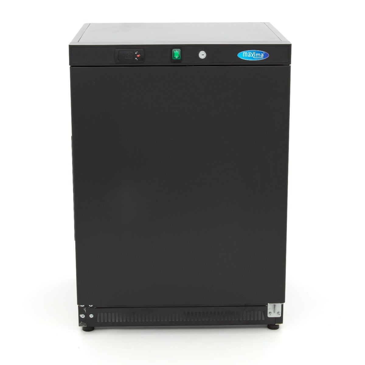 Réfrigérateur professionnel 200L avec 3 étagères ajustables et système de refroidissement ventilé - Noir inox 198 W Maxima - vue 2 - Mini armoire réfrigérée pro CHR - Cuistéo