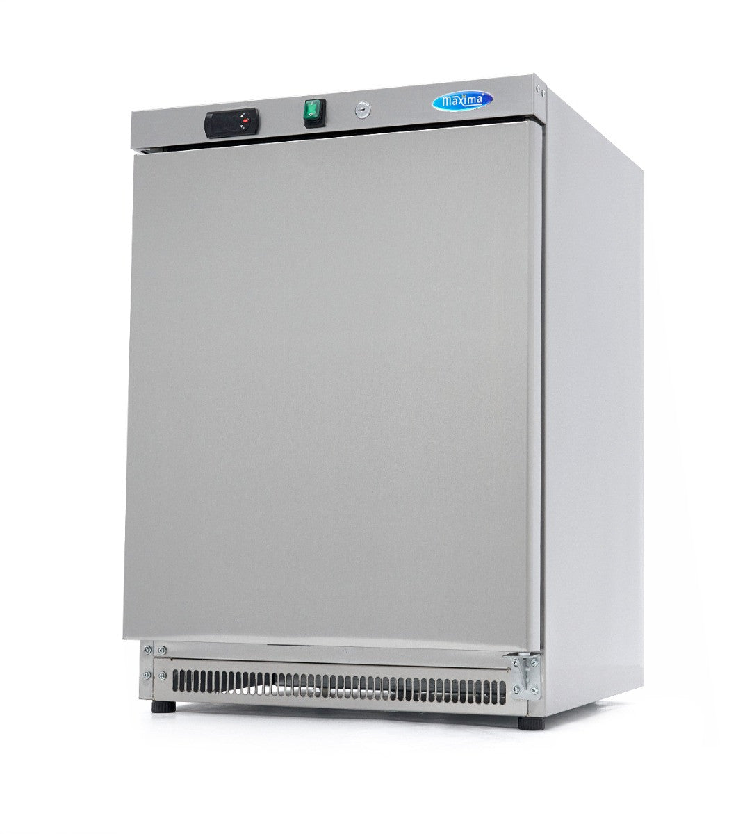 Réfrigérateur professionnel 200L 3 étagères acier inox refroidissement ventilé contrôle électronique 198 W Maxima - Mini armoire réfrigérée professionnel CHR - matériel cuisine pro - Cuistéo