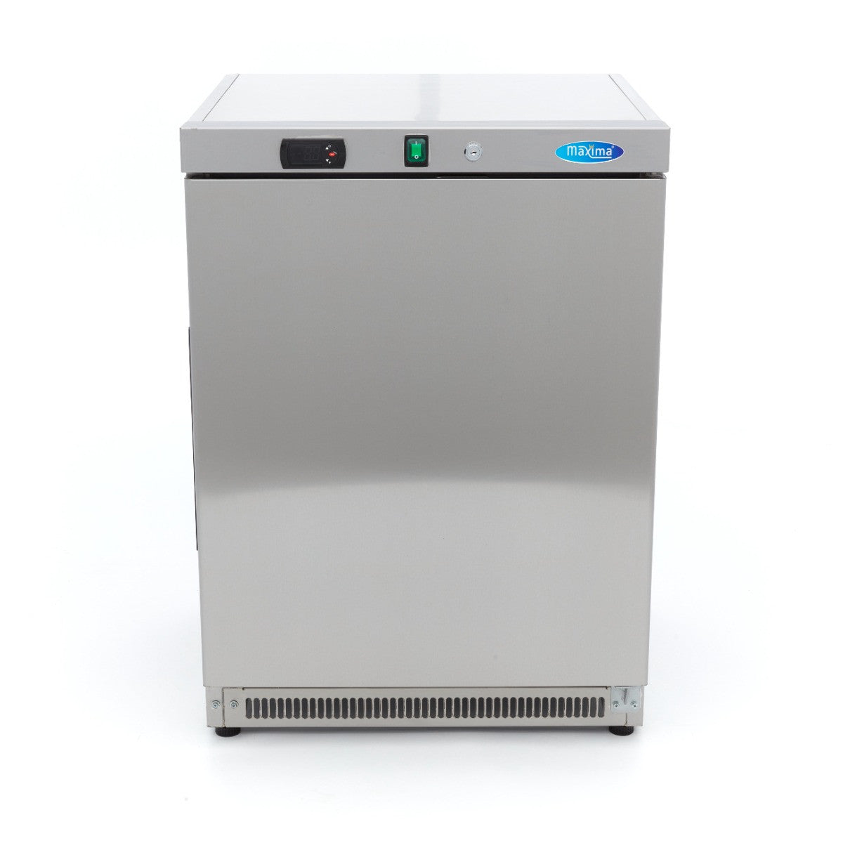 Réfrigérateur professionnel 200L 3 étagères acier inox refroidissement ventilé contrôle électronique 198 W Maxima - vue 2 - Mini armoire réfrigérée pro CHR - Cuistéo