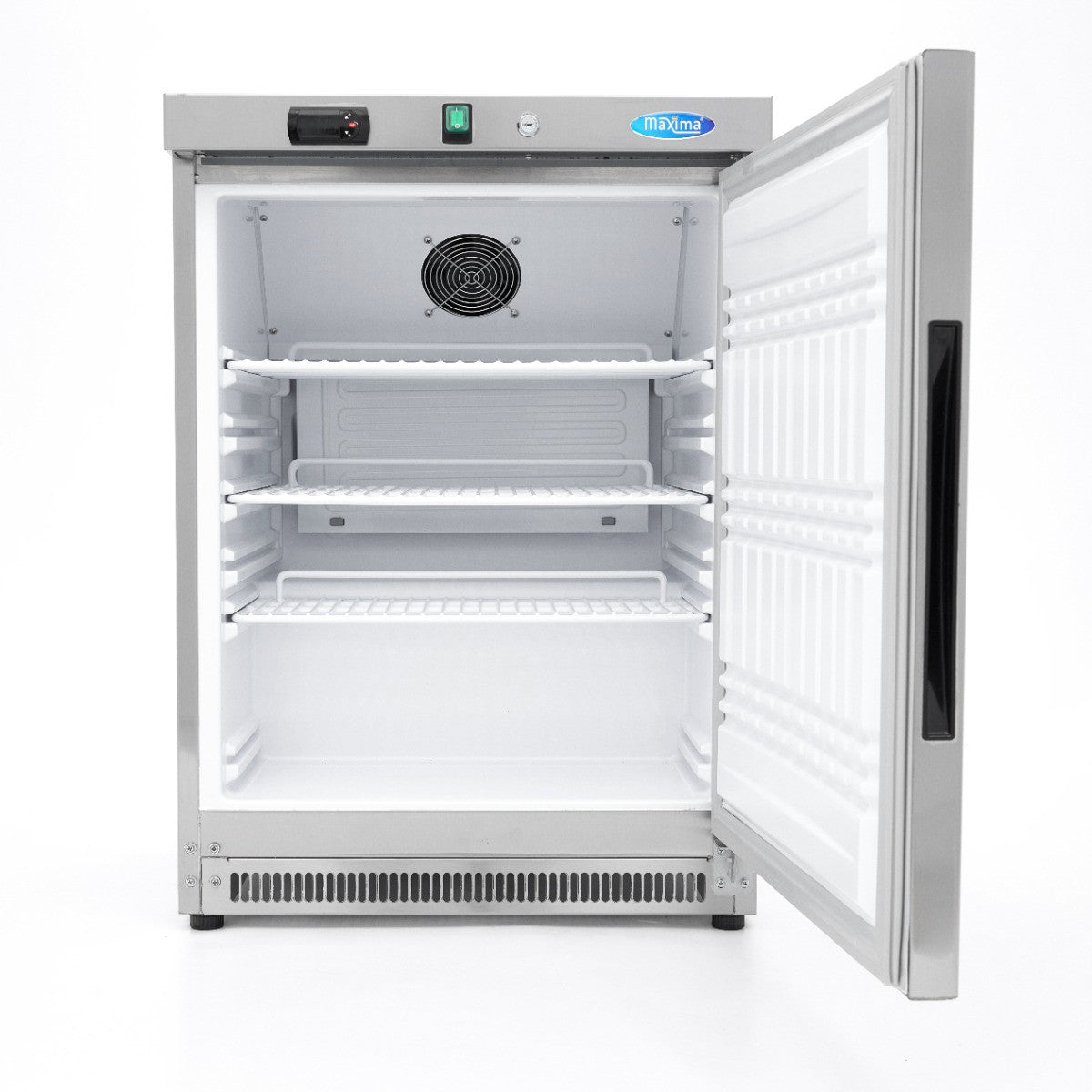 Réfrigérateur professionnel 200L 3 étagères acier inox refroidissement ventilé contrôle électronique 198 W Maxima - vue 5 - Mini armoire réfrigérée pro CHR - Cuistéo