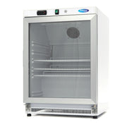 Mini vitrine réfrigérée 200L avec porte en verre étagères réglables refroidissement ventilé inox 205 W Maxima - Mini armoire réfrigérée professionnel CHR - matériel cuisine pro - Cuistéo
