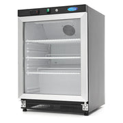 Mini vitrine réfrigérée 200L - Noir Système de refroidissement ventilé 3 étagères réglables inox 205 W Maxima - Mini armoire réfrigérée professionnel CHR - matériel cuisine pro - Cuistéo
