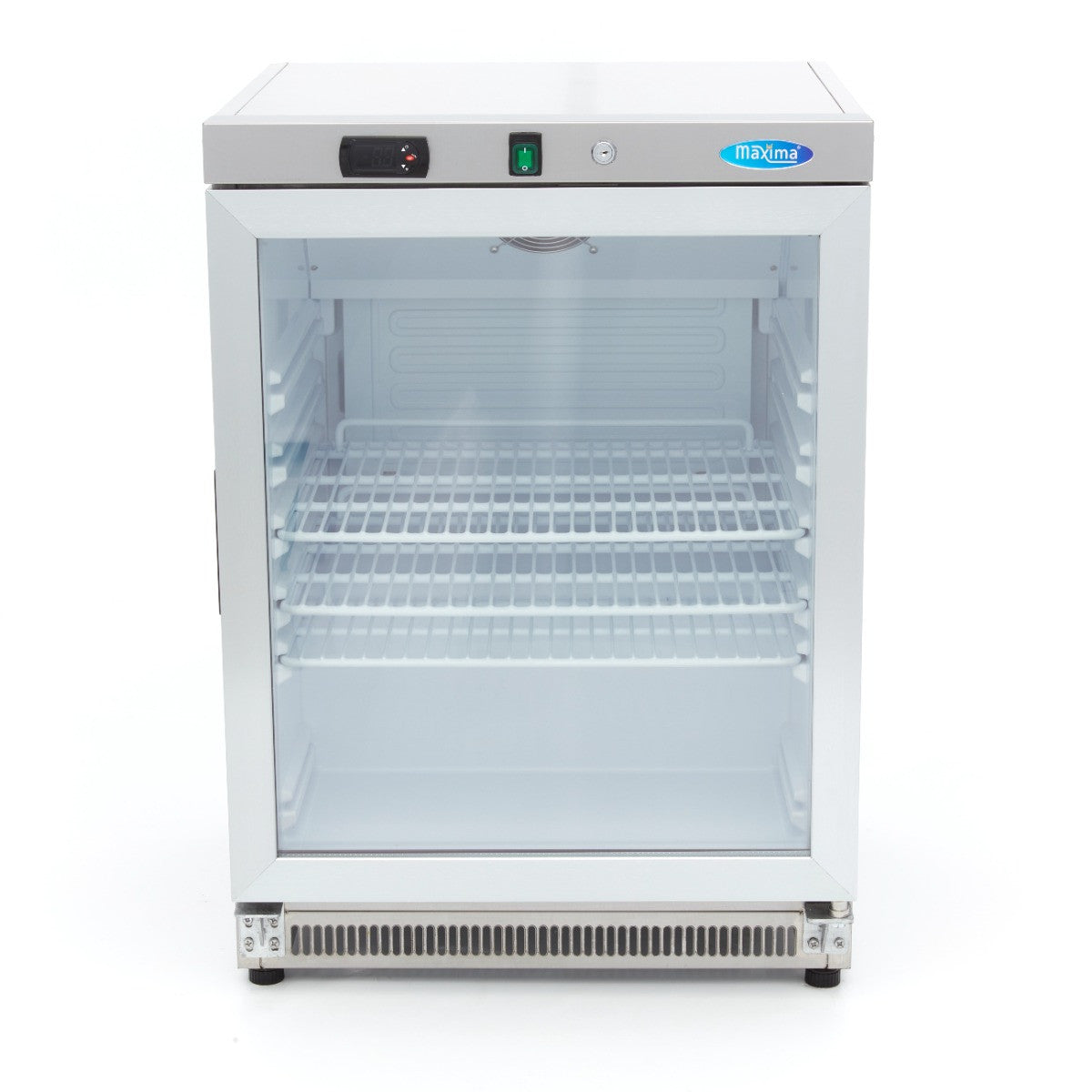 Mini vitrine réfrigérée 200L inox avec étagères ajustables - Système de refroidissement R600a 205 W Maxima - vue 2 - Mini armoire réfrigérée pro CHR - Cuistéo