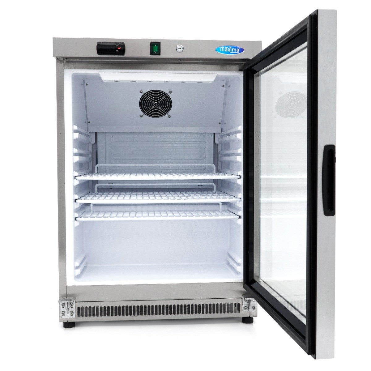 Mini vitrine réfrigérée 200L inox avec étagères ajustables - Système de refroidissement R600a 205 W Maxima - vue 6 - Mini armoire réfrigérée pro CHR - Cuistéo