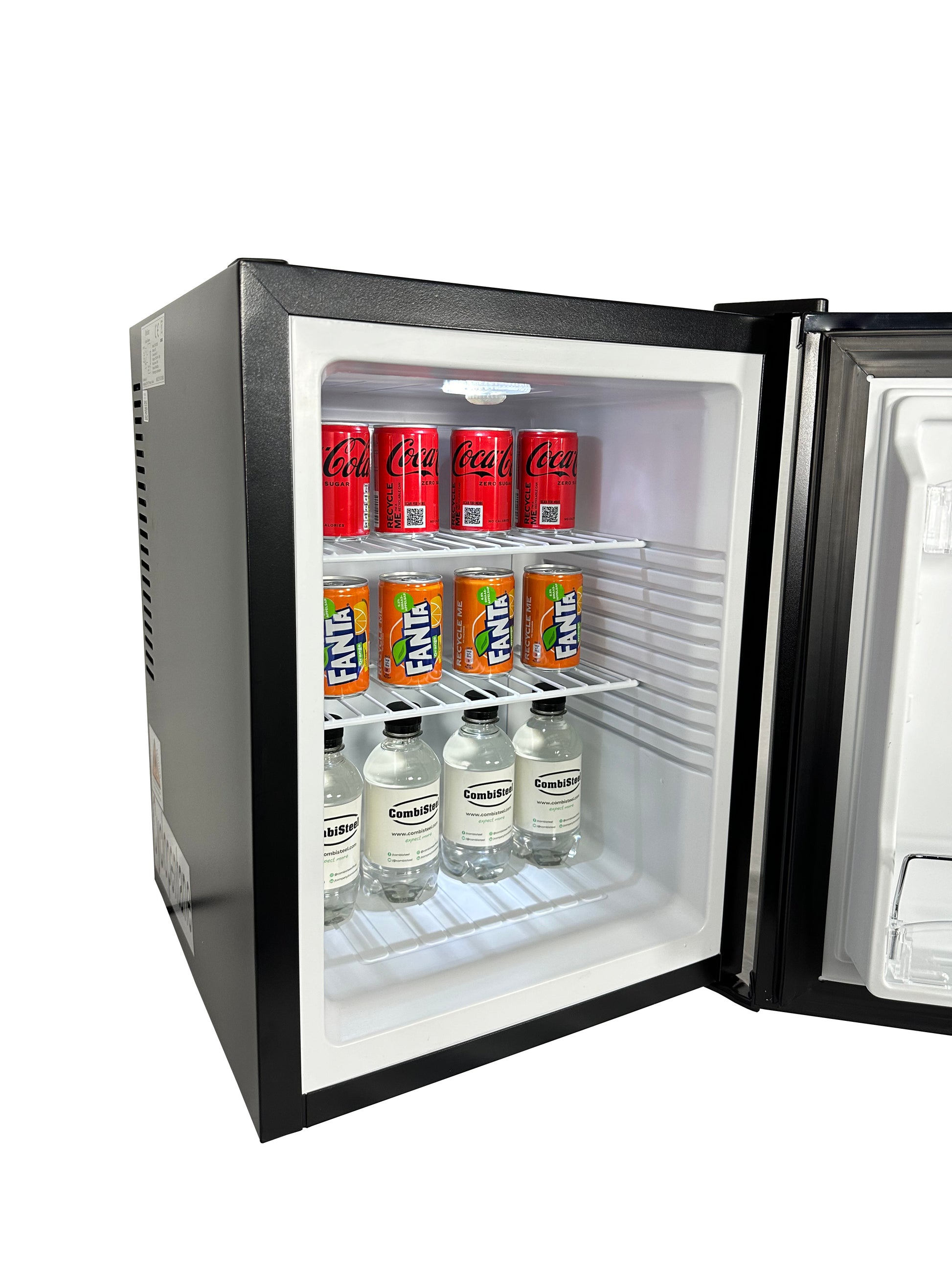 Minibar 40L Peltier Noir 1 porte -2/+8°C 33dB 405x443x545mm 0.06 kW Combisteel - vue 5 - Mini armoire réfrigérée pro CHR - Cuistéo