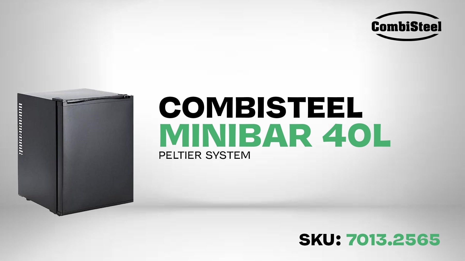 Minibar 40L Peltier Noir 1 porte -2/+8°C 33dB 405x443x545mm 0.06 kW Combisteel - vue 8 - Mini armoire réfrigérée pro CHR - Cuistéo
