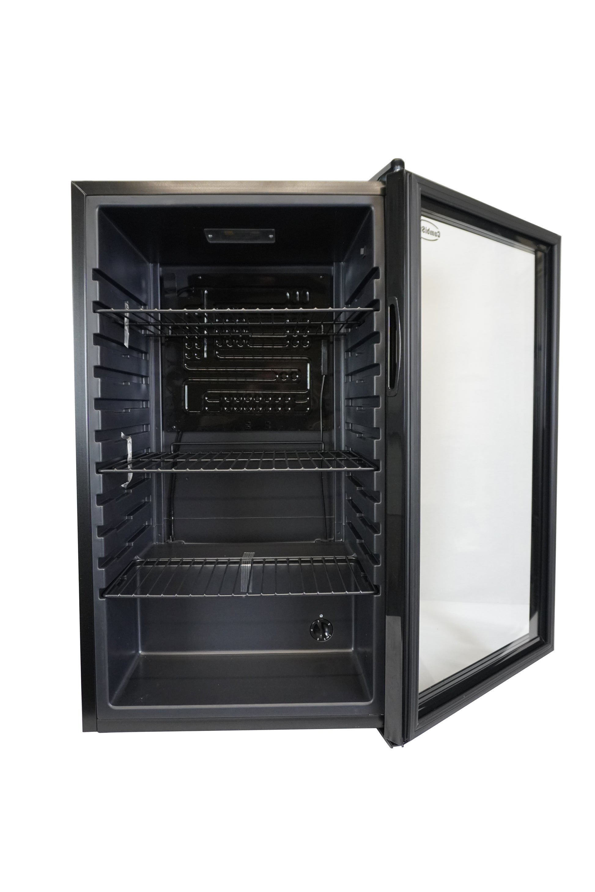 Mini vitrine réfrigérée 80L - +3/+10°C - LED - 4 grilles - Économie d'énergie - Noir 474x440x840 mm 0.085 kW Combisteel - vue 3 - Mini armoire réfrigérée pro CHR - Cuistéo