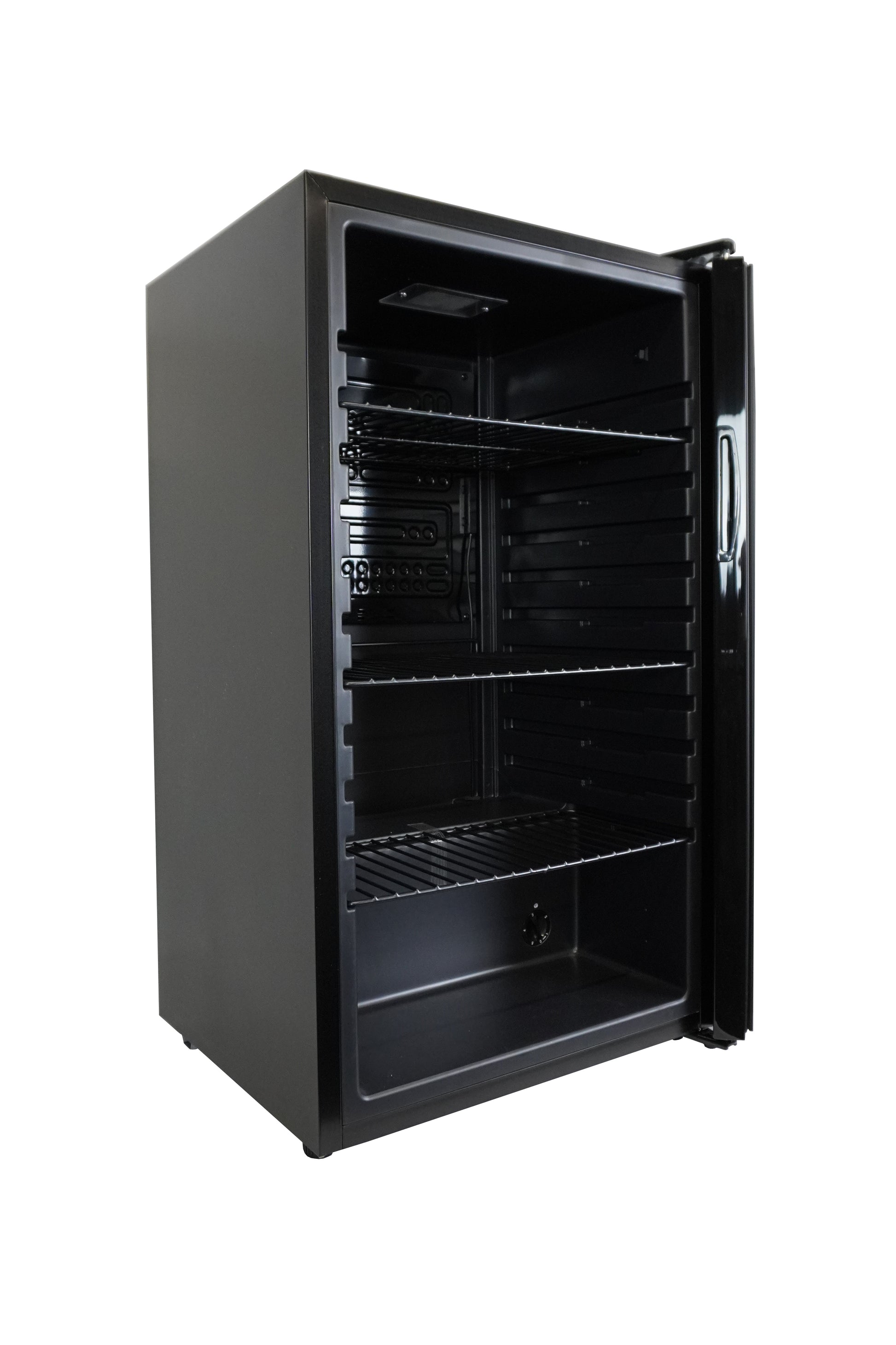 Mini vitrine réfrigérée 80L - +3/+10°C - LED - 4 grilles - Économie d'énergie - Noir 474x440x840 mm 0.085 kW Combisteel - vue 4 - Mini armoire réfrigérée pro CHR - Cuistéo
