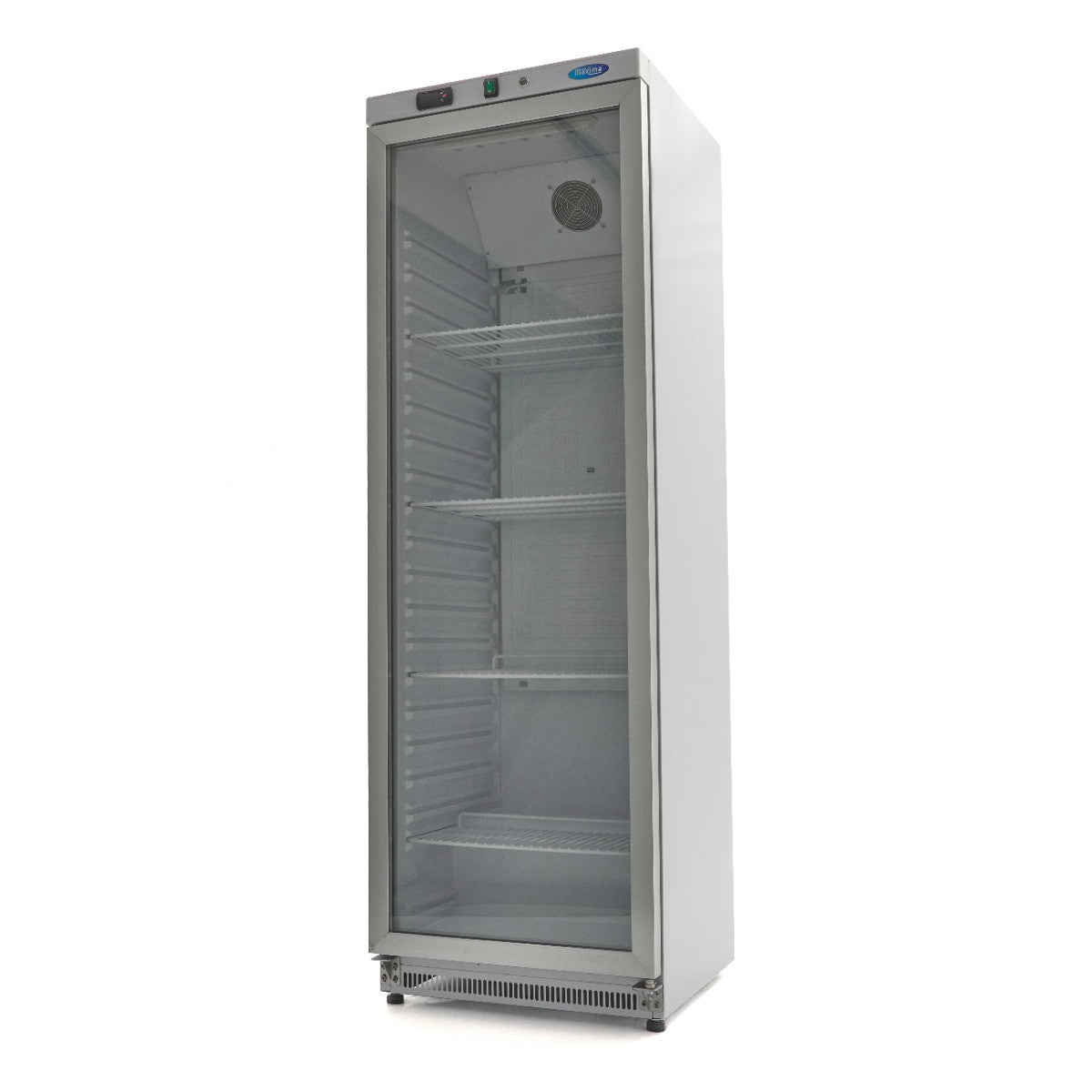 Réfrigérateur Professionnel 400L Blanc avec Porte en Verre Système de Refroidissement Ventilé 372 W Maxima - Armoire réfrigérée positive professionnel CHR - matériel cuisine pro - Cuistéo