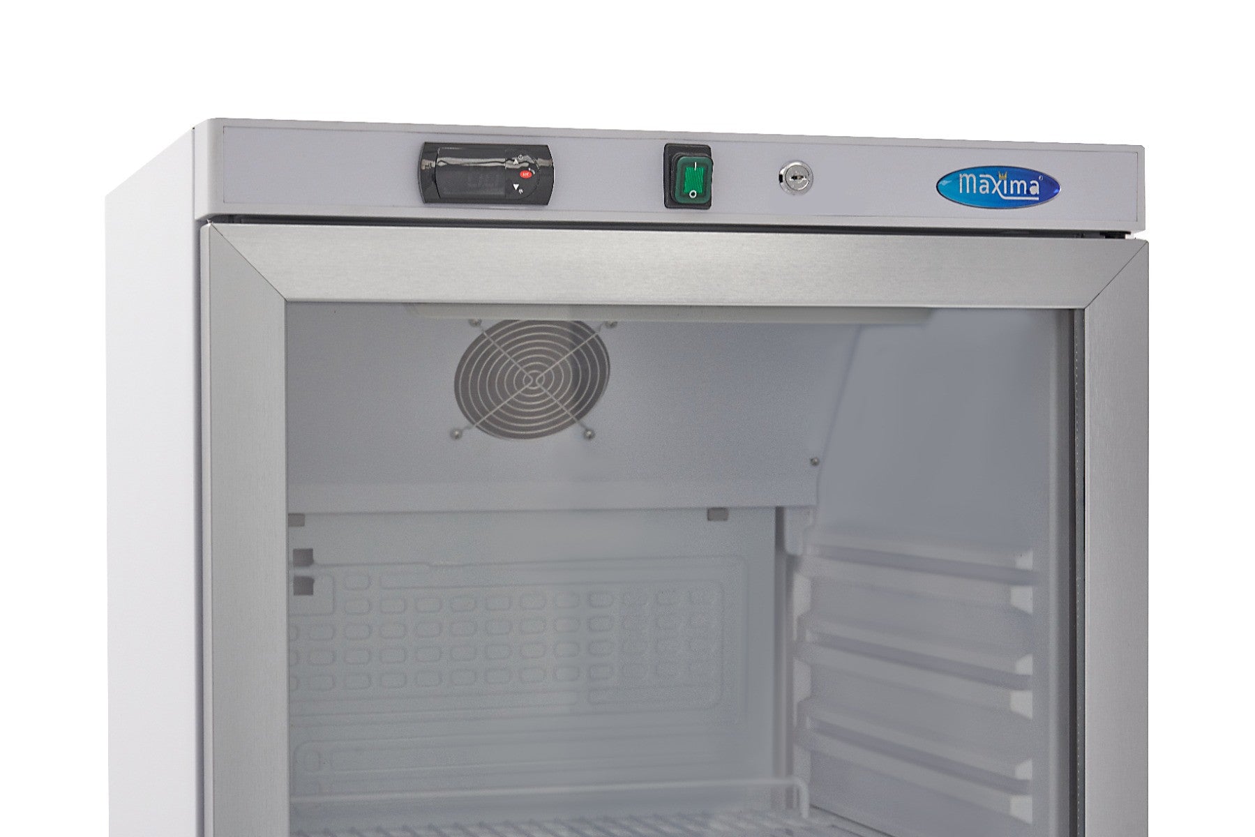 Réfrigérateur Professionnel 400L Blanc avec Porte en Verre Système de Refroidissement Ventilé 372 W Maxima - vue 6 - Armoire réfrigérée positive pro CHR - Cuistéo