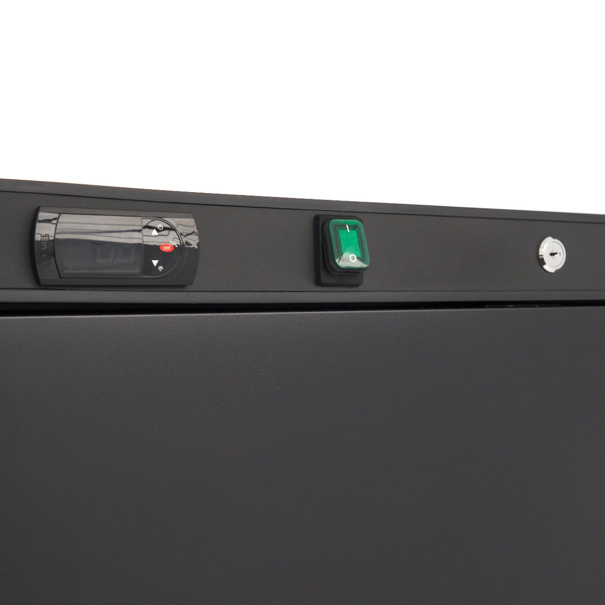 Réfrigérateur professionnel 600L noir 4 étagères ajustables contrôle électronique R600a système de refroidissement inox 442 W Maxima - vue 6 - Armoire réfrigérée positive pro CHR - Cuistéo