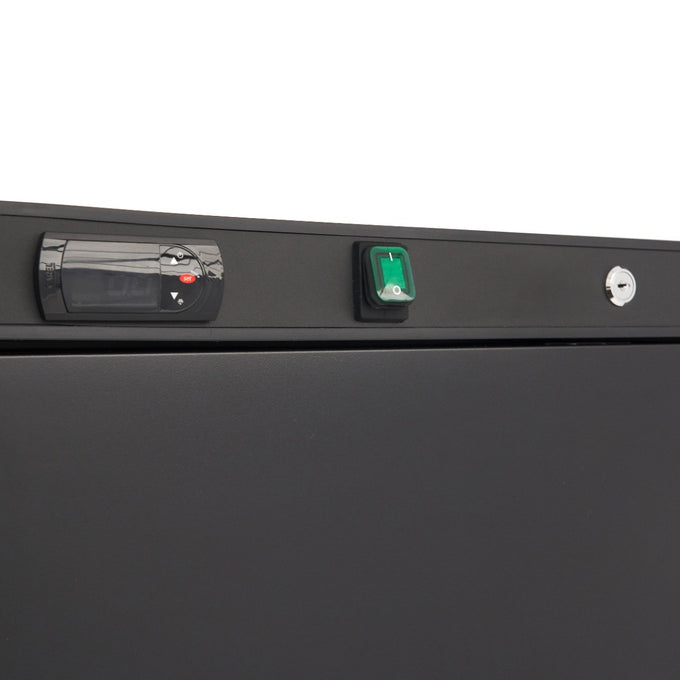 Réfrigérateur professionnel 600L noir 4 étagères ajustables contrôle électronique R600a système de refroidissement inox 442 W Maxima - vue 6 - Armoire réfrigérée positive pro CHR - Cuistéo