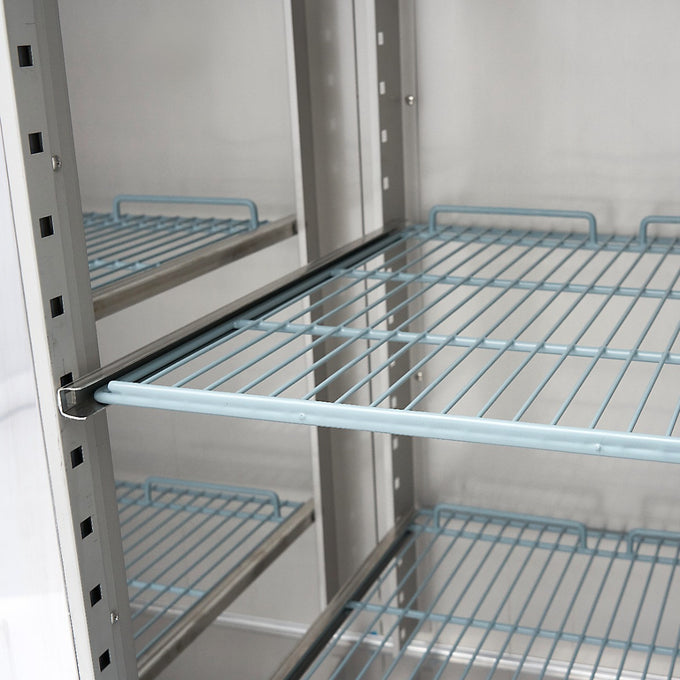Réfrigérateur inox 1200L 2 portes en verre avec 6 étagères GN 2/1 - Contrôle numérique 350 W Maxima - vue 10 - Armoire réfrigérée positive pro CHR - Cuistéo