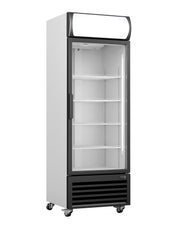 Réfrigérateur vitrine LED 335L 1 porte 4 étagères réglables contrôle numérique dégivrage auto inox Saro - Armoire réfrigérée positive professionnel CHR - matériel cuisine pro - Cuistéo