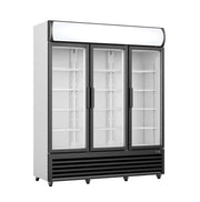 Réfrigérateur vitrine 975L 3 portes - Panneau publicitaire contrôle numérique Saro - Armoire réfrigérée positive professionnel CHR - matériel cuisine pro - Cuistéo