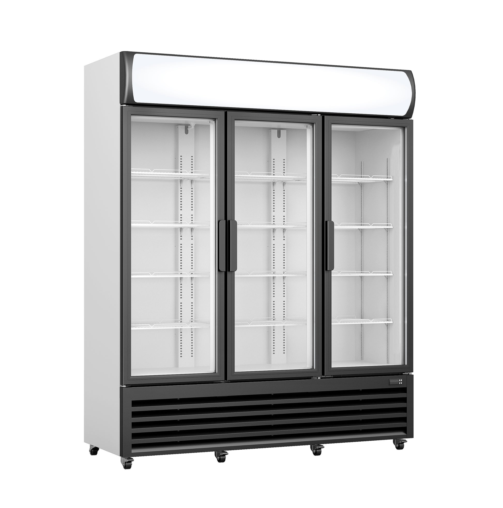 Réfrigérateur vitrine 975L 3 portes - Panneau publicitaire contrôle numérique Saro - Armoire réfrigérée positive professionnel CHR - matériel cuisine pro - Cuistéo