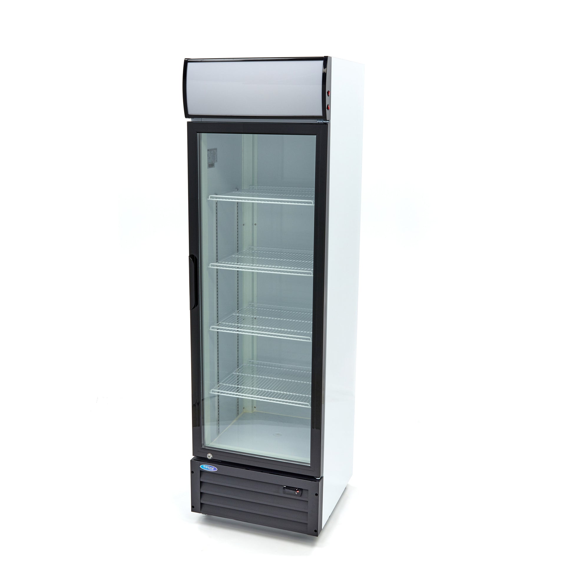 Réfrigérateur à boissons - 360L - 4 étagères ajustables inox 205 W Maxima - Frigo professionnel vitré professionnel CHR - matériel cuisine pro - Cuistéo