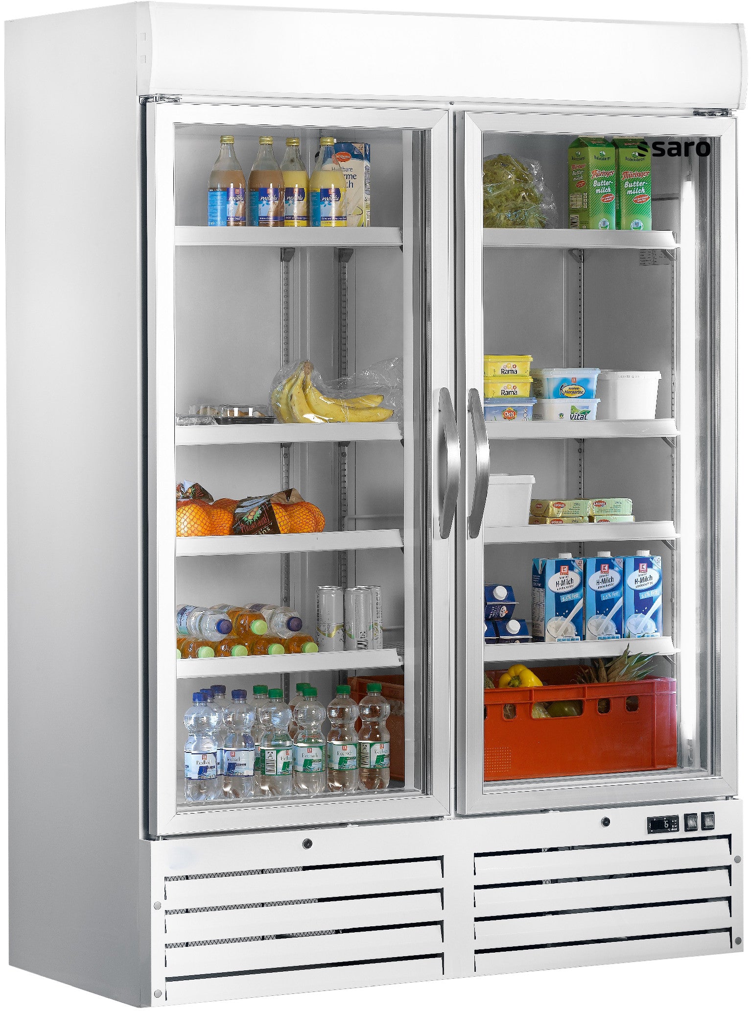Réfrigérateur vitrine - 1078L - 2 portes - LED Saro - Armoire à boissons professionnel CHR - matériel cuisine pro - Cuistéo