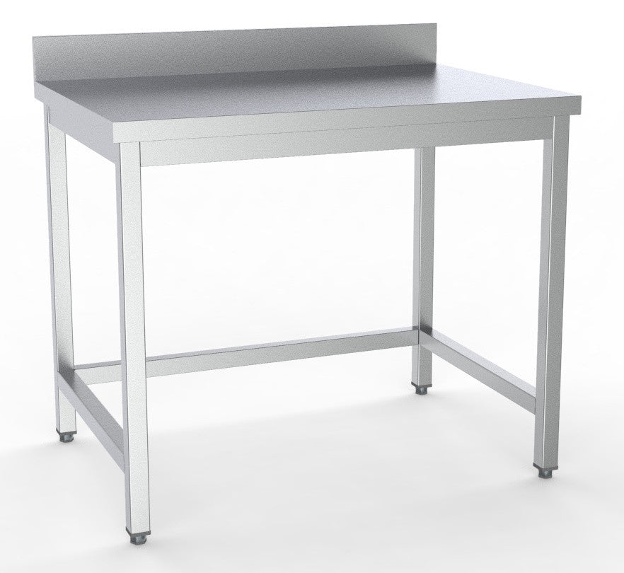 Plan de travail bord relevé inox 2000x700x850 mm 150 L Combisteel - Table inox avec étagère professionnel CHR - matériel cuisine pro - Cuistéo
