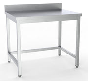 Plan de travail ouvert bord relevé inox 1100x600x900 mm 240 L Combisteel - Table inox avec étagère professionnel CHR - matériel cuisine pro - Cuistéo