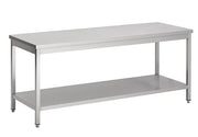 600 plan de travail étagère démontable 400 inox 1500x600x850 mm Combisteel - Table inox avec étagère professionnel CHR - matériel cuisine pro - Cuistéo