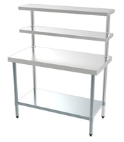 Station de travail 1200X600X1500 mm 180 L Combisteel - Table inox avec étagère professionnel CHR - matériel cuisine pro - Cuistéo