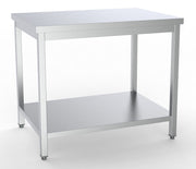 Plan de travail avec étagère 1000x600mm inox Combisteel - Table inox avec étagère professionnel CHR - matériel cuisine pro - Cuistéo