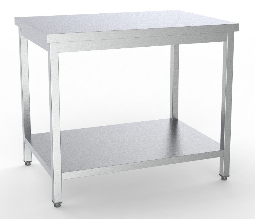 Plan de travail avec étagère 1000x600mm inox Combisteel - Table inox avec étagère professionnel CHR - matériel cuisine pro - Cuistéo