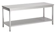Plan de travail étagère inox 1400x700x850 mm Combisteel - Table inox avec étagère professionnel CHR - matériel cuisine pro - Cuistéo