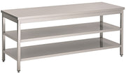 Table de travail 2 étagères inox 1200x800x900 mm Combisteel - Table inox avec étagère professionnel CHR - matériel cuisine pro - Cuistéo